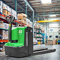 Transpaleta eléctrica Hangcha serie X resistente 2 toneladas y 3 toneladas de capacidad 48V80ah batería de litio CE aprobado carretilla elevadora para caminar