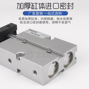 Cilindro de Doble Eje y Doble Varilla TDA TN10 16 20 25 32 10 20 30x40 50 100 150 200S, Cuerpo de Aluminio, Conexión por Brida - Product Image 3