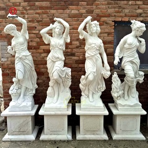 Statues des <span class=keywords><strong>dieux</strong></span> <span class=keywords><strong>grecs</strong></span> des quatre saisons en marbre blanc grandeur nature pour jardin extérieur à vendre - Product Image 4