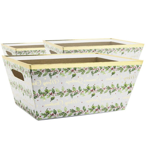 Caja de Regalo de Papel Color Rosa Pálido para Dulces Navideños - Product Image 5