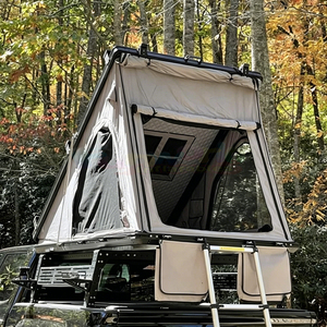 Aluminum Waterproof Roof Tent Foldable Pop-Up 4x4 Hardshell Roof Top Tent Unique Hard Shell <b>Car</b> Rooftop Tent For 2-3 Person - Product Image 4