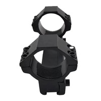 Accessoires pour lunette de visée : Anneaux de montage circulaires intégrés de 100 mm de long et 30 mm de profil haut, adaptateur pour base de lunette de 11 mm, pour la chasse