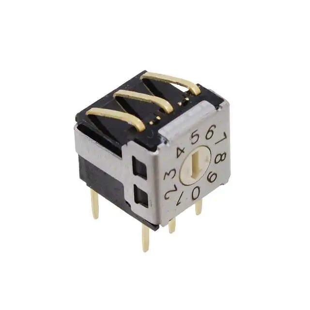 Rotary DIP switch A6KV-102RF Side operation flat type white