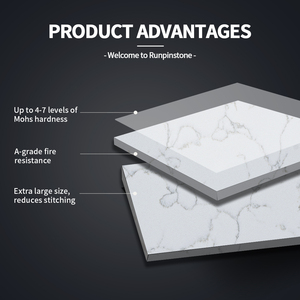 Runpin đá nhân tạo đá thạch anh lớn slab đánh bóng tường Bảng điều khiển đá ốp gạch hiện đại Quartz slab nhà bếp Countertop - Product Image 2