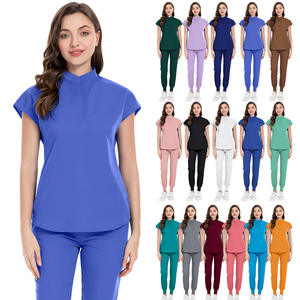 Conjunto de Uniforme de Trabajo para Salón de Belleza, Spa y Centro de Estética, Cuello Alto, Sin Mangas, Talla Grande Europea, Alta Calidad - Product Image 1