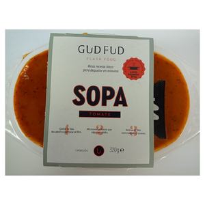 Sopa de Tomate Instantánea Gudfud, Hecha en España, Sopas y Cremas al por Mayor, en Envase al Vacío de 0.32 kg, con 50 Días de Duración - Product Image 1
