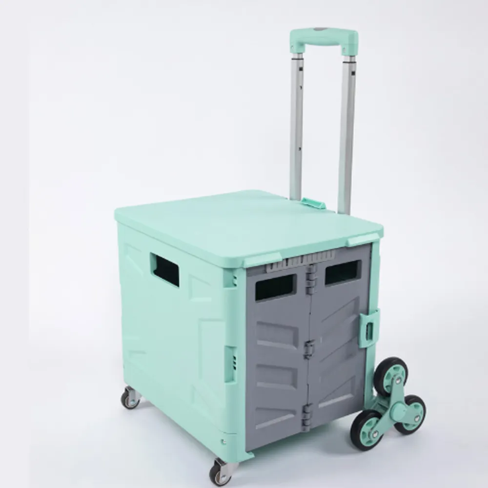 Verdikte Mesh Cover Trolley Opvouwbare Mini Winkelwagen