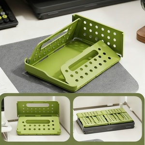 Foldable Desktop <b>Storage</b> Rack, Multi-layer <b>File</b> <b>Storage</b> Rack - Product Image 2