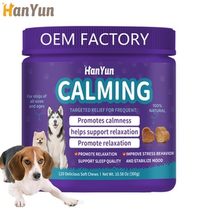 Hanyun Bocconcini Calmanti per Cani Integratore Antiansia Premietti per Animali con Melatonina Aiuto per il Sonno per Ansia da Separazione Abbaio e Stress - Product Image 1