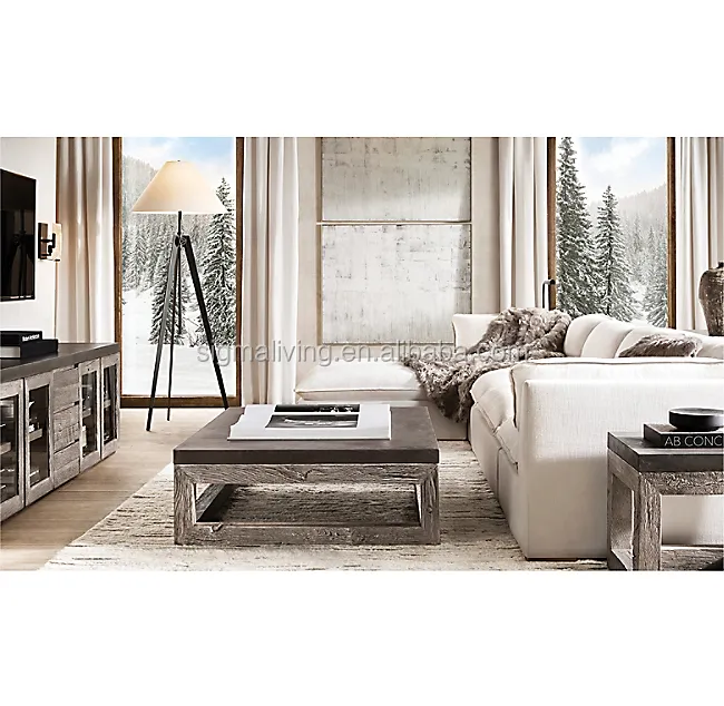 Muebles modernos para el hogar, sofá en forma de U de brazo bajo, para sala de estar