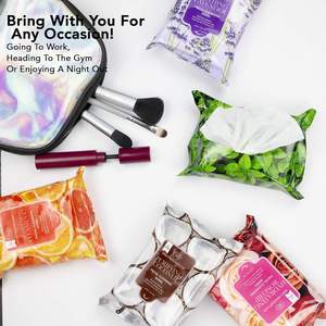 Lingettes démaquillantes rapides personnalisées en usine avec parfum, lingettes de voyage portables pour essuyer le visage et changer de maquillage - Product Image 6