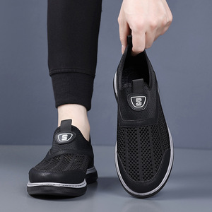 Zapatillas de Verano para Hombre, Transpirables, Ligeras, Casuales, con Suela de Goma, Diseño Sólido, Logotipo con Adhesivo Transferible - Product Image 3
