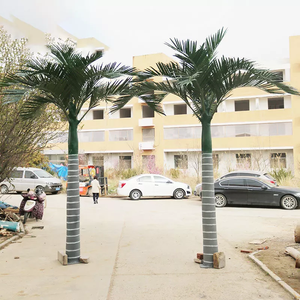 Grand arbre artificiel de plage intérieure et extérieure de 5m, faux roi, cocotier, plantes - Product Image 2