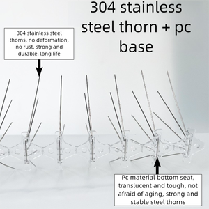 <span class=keywords><strong>2025</strong></span> mới đến Kim loại chim gai hiệu quả Ngoài Trời Chống chim bồ câu Repellent với PC cơ sở cho mái hàng rào trang trại vườn cây ăn trái - Product Image 5