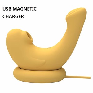 Vertrauenswürdige Marke Geräuschloser Doppelkopf-Vibrator mit Mehrfachgeschwindigkeit Klitoris-Stimulation Wasserdichter Massagestab Kleiner Delfin - Product Image 4
