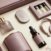 Boîte en carton rigide magnétique de luxe personnalisée pour emballage de bougies parfumées, de parfums solides et d'huiles essentielles avec insert en mousse personnalisé