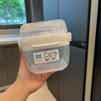 Boîte à salade carrée en plastique légère, compatible micro-ondes, pour les trajets quotidiens transfrontaliers, boîte de pique-nique double couche pour l'extérieur