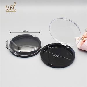 Boîte de patch de poitrine à couvercle transparent à base noire de 82mm de diamètre intérieur pour Nail Art stockage de cosmétiques vide avec une seule couche en stock - Product Image 4