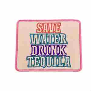 Nouvelle broderie thermocollante : Patch 'American Slang Act My Age Save Water Tequila' pour la décoration de manteaux et chapeaux d'extérieur - Product Image 5