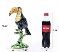 Statue de pellican en mosaïque de qualité supérieure, décoration intérieure de luxe, animaux, décoration, sculpture d'oiseau toucan coloré