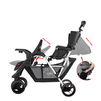 Poussette Double Bébé Luxe Pliable Légère Deux Places Vente en Gros
