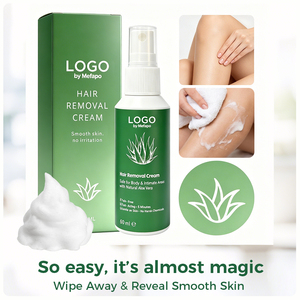 Crema Depilatoria Natural de Aloe Vera 60ml Sin Dolor Acción Rápida en 5min Crema Depilatoria para Zonas Íntimas Corporales Venta al por Mayor OEM - Product Image 5