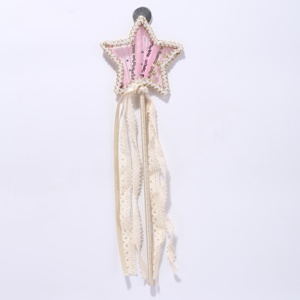 Varita de princesa de gasa Rosa Patrón de sueño colorido Juego de alas de hadas para niñas con varita de estrella de hadas - Product Image 4