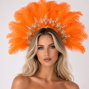 Nouvel Arrivage – Coiffes en Plumes d'Autruche Bleues Faites à la Main, Confortables, Élégantes, Unisexe, Durables, Idéales pour les Fêtes - Product Image 5