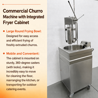 Machine à churros professionnelle 3x5L en acier inoxydable 304, friteuse à garniture crémeuse, vente en gros directe usine