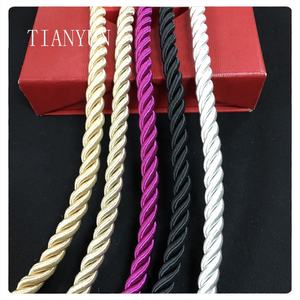 Cordon <span class=keywords><strong>de</strong></span> garniture en Polyester argenté, 6mm, 8mm, 3 brins, pour rideau et décoration <span class=keywords><strong>de</strong></span> vêtements - Product Image 2