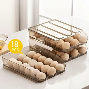 Nhựa Stackable Lưu Trữ Trứng Giá Tái Sử Dụng Trứng Tổ Chức Hộp Ngăn Kéo Với Nắp Cho Nhà Bếp Tủ Lạnh - Product Image 5