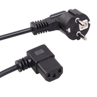 Câble d'alimentation CA 1,2 m (3 pi) 250 V 10 A, prise UE standard 2 pôles vers IEC C15, en PVC + cuivre, pour ordinateur