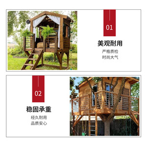 Casa de Juegos de Madera para Niños, para Jardín o Patio Trasero, Fácil de Montar, Madera Tratada a Presión, de 3 a 12 Años - Product Image 1