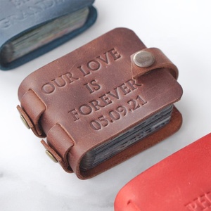 Livre <span class=keywords><strong>photo</strong></span> personnalisé pour bébé, <span class=keywords><strong>album</strong></span> <span class=keywords><strong>photo</strong></span> miniature en cuir véritable <span class=keywords><strong>à</strong></span> sublimation DIY, pour mariage, cadeau de la Saint-Valentin - Product Image 6