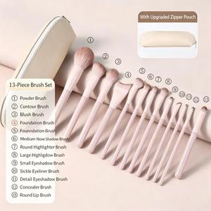Professional Beginner Makeup Brush Kit 5-13Pcs Soft Synthetic <b>Eye</b> Face Blush <b>Shadow</b> Contour Blending Cosmetic Brushes Set - Product Image 3