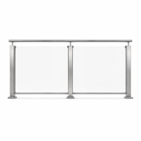 Modernes Design Villa-Geländersystem aus Glas, Rahmenloses Edelstahl-Geländer, Rostbeständig, UV-geschützt, für Balkon und Treppe