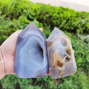 Usine Directe Naturel Poli <span class=keywords><strong>Rare</strong></span> Agate Géode Tours Amour-Thème Guérison Cristal Point Obélisque pour Décoration Cadeaux Souvenirs - Product Image 5