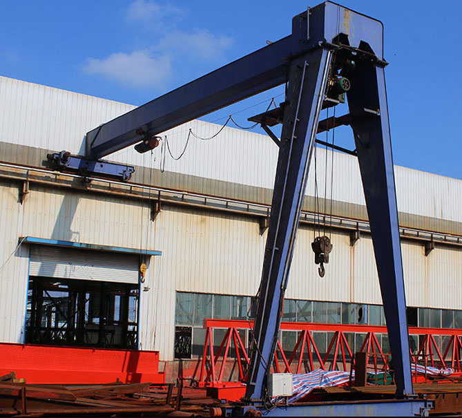 1 2 3 5 10 Ton Electric Mobile Gantry Crane with Single Girder Semi Portal Workshop Hoist Core Motor Gear Components