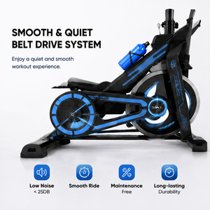 Belt Drive <strong>Cycle</strong> for Bike Steel Eco-friendly Universal Magnetic Resistance Exercise Indoor Quiet Unisex Red Blue - Product Image 2