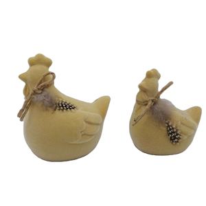 Decoración del hogar gallina flocada pollo Gallo estatuilla <span class=keywords><strong>de</strong></span> cerámica Decoración - Product Image 1