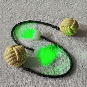 Equipo de Danza con Fuego, Accesorio de Arte de Flujo, Espectáculo de Fuego, Juguete de Malabarismo Giratorio, Poi de Fuego con <span class=keywords><strong>Mango</strong></span> de Bola LED 4*4 - Product Image 5