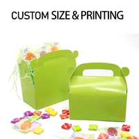 Boîtes à friandises personnalisées en papier kraft coloré avec poignées, matériaux recyclés, tailles personnalisées pour bonbons, anniversaires, mariages