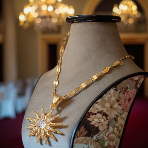 สร้อยคอจี้รูปดวงดาวพระอาทิตย์สร้อยข้อมือราพันเซลเครื่องประดับดวงอาทิตย์ที่น่าหลงใหล - Product Image 3