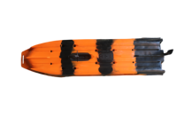 Kayak de pêche Vicking de 12,66 pieds en matériau HDPE avec moteur électrique à jet pour une personne, canoë en plastique rigide