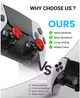 Accessoires de modification DIY 6-en-2 adaptés aux manettes PS5/SWITCH PRO/XBOX, capuchons de joystick en métal, tiges de pouce en métal DS5