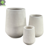 Ronglin Pot de plantes en ciment noir gris blanc de différentes tailles pour la décoration intérieure de la maison et du jardin