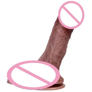 Sống động như thật nhân tạo dildo thực tế Silicone quan hệ tình dục đồ chơi dương vật với cốc hút mạnh mẽ