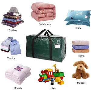 Lot de <span class=keywords><strong>4</strong></span> sacs de déménagement pliables extra larges multifonctionnels avec fermetures éclair et poignées de transport, rangement durable pour vêtements, chaussures et outils - Product Image 4