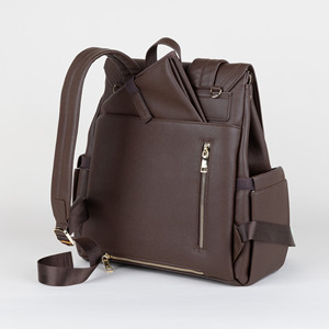 Bolsa de Pañales Multifuncional Resistente al Agua, de Cuero Vegano, Mochila de Viaje para Bebé con Cambiador y Correas para Cochecito - Product Image 4