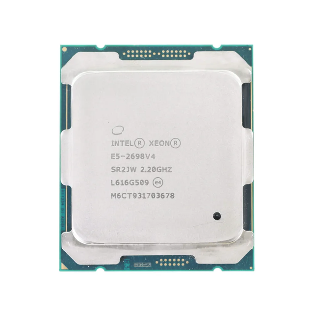 Used Xeon E5-2698 V4 CPU 2.20GHz 20 Core 50MB 9.6GT/s 135W FCLGA2011 Sockets Processor SR2JW Server CPU